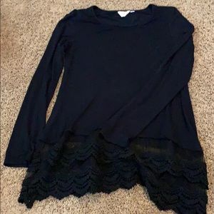 Long sleeve embellished top